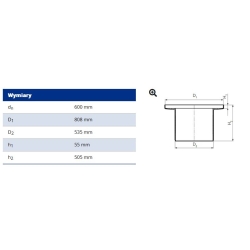 PIPELIFE PRO 630 Teleskop PP 630 pod pierścień betonowy