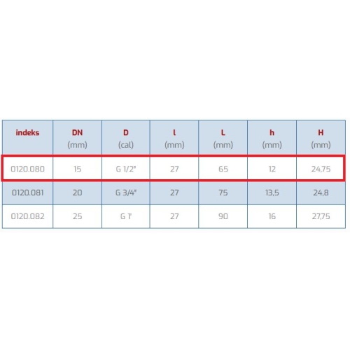 Zawór antyskażeniowy 1/2