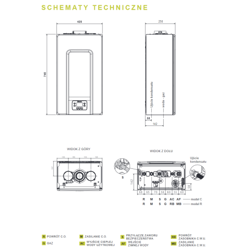 Beretta My Smart X 25 R kocioł kondensacyjny dwufunkcyjny 20197308 + Regulator HiComfort T100 20193354 / 8018000405000