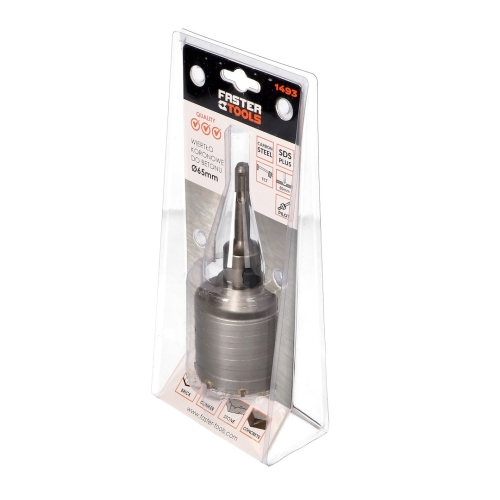Wiertło koronowe do betonu SDS + 65mm FASTER TOOLS
