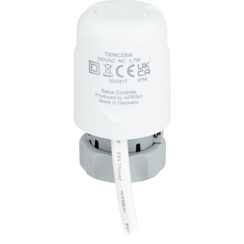 Siłownik termoelektryczny, M30 x 1,5 mm, 230 V AC, NC SALUS