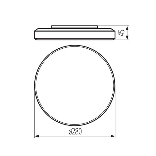 Plafoniera LED DUNO PRO 24W-NW-O okrągła O28 2400lm 4000K IP54 II kl. barwa neutralna biały 31241