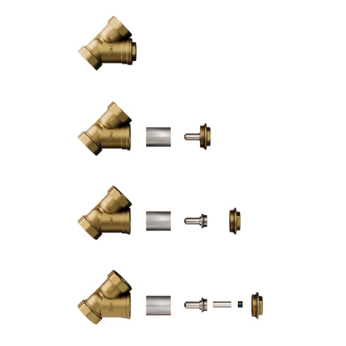 Filtr skośny do wody mosiężny z wkładem magnetycznym 1 1/2