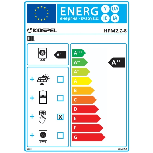Pakiet HPM2.Z-8 z pompą ciepła HPMO2-8 i jednostką wewnętrzną HPMI2-8 KOSPEL