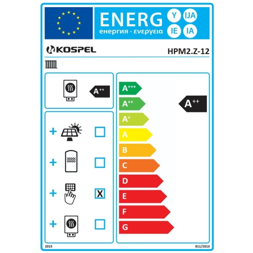 Pakiet HPM2.Z-12 z pompą ciepła HPMO2-12 i jednostką wewnętrzną HPMI2-12 KOSPEL