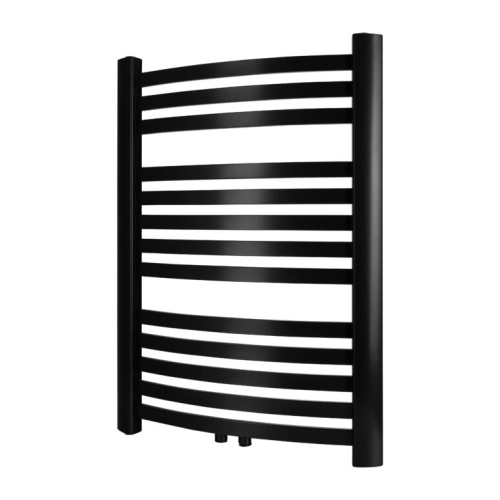 Grzejnik łazienkowy GR3V, wymiary 570x1000, 17-żeberek, MOC-484W, Z.DOLNE V Centryczne, kolor CZARNY DIAMOND
