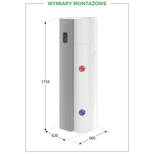 Pompa ciepła do c.w.u. Explorer 200 WiFi COIL R290 886121 ATLANTIC