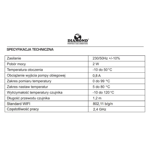 Sterownik pompy centralnego ogrzewania CO LED ST-02.WIFI DIAMOND