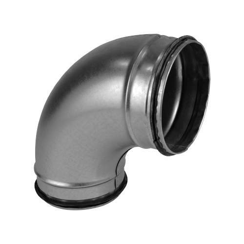 Łuk tłoczony ocynkowany, kolano DN125/90 z uszczelką LINDAB