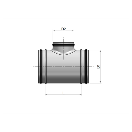 Trójnik redukcyjny DN 160 / 100 ocynkowany z uszczelką FORVENT