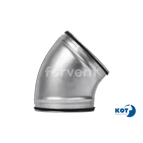 Łuk tłoczony, kolano DN 200 / 45 ocynkowane z uszczelką FORVENT