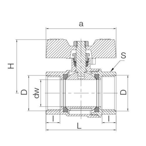 Zawór kulowy wodny 3/4