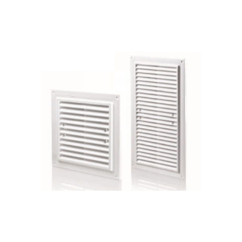 Kratka wentylacyjna 150x150 mm z siatką i uchwytami mocującymi, biała VENTIKA