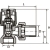 Zawór grzejnikowy zasilający KĄTOWY 1/2