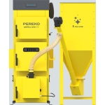 Kocioł, piec dwupaliwowy na pellet, pelet, peletowy + drewno QMPELL DUO 15 kW PEREKO