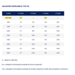 Stalowy Grzejnik Panelowy TYP-22 600x0600, Z. BOCZNE Z MOCOWANIEM DIAMOND