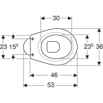KOŁO / GEBERIT IDOL Miska stojąca z odpływem pionowym