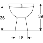KOŁO / GEBERIT IDOL Miska stojąca z odpływem pionowym