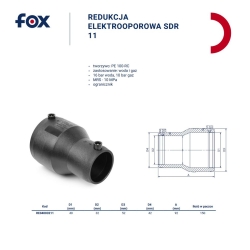 Redukcja elektrooporowa PE100RC d 40/32 SDR11 FOX