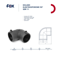 Kolano elektrooporowe PE100RC 90° d 32 FOX