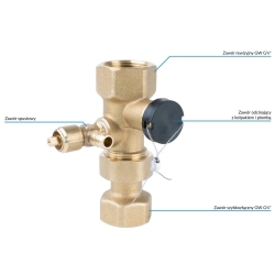 Szybkozłącze ASK, do naczynia wzbiorczego, z zaworem rewizyjnym, 2x GW G3/4