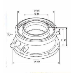 Adapter koncentryczny kotła (2714),powietrzno-spalinowy O80/125 z króćcamipomiarowymi, PP(odpowiednik* AZB931 - 7716780184) BUDERUS