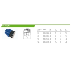 Zaślepka zaciskowa PE 20 WAVIN
