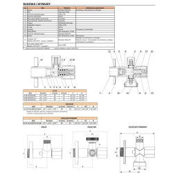 Zawór kątowy, kurek pralka, zmywarka SOLID 1/2 x 3/4 ( DN15 x DN20 ) ARKA
