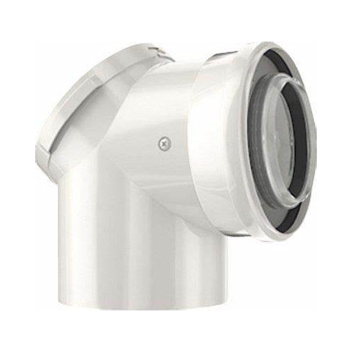 Kolano (2665), powietrzno-spalinowe 87° O80/125 z rewizją, PP /stal (odpowiednik* AZB609/1 - 7719002769) BOSCH