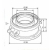 Adapter koncentryczny kotła (2714),powietrzno-spalinowy O80/125 z króćcamipomiarowymi, PP(odpowiednik* AZB931 - 7716780184) BUDERUS