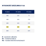 Stalowy Grzejnik Panelowy TYP-22 600x0400 ZASILANIE DOLNE (V) DIAMOND
