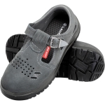 Sandały zamszowe szare, stalowy podnosek 45 LAHTI PRO