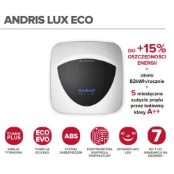 Podgrzewacz elektryczny pojemnościowy do montażu nad zlewem ANDRIS LUX ECO 30 PL EU 30 l 447 x 447 x 406 mm ARISTON