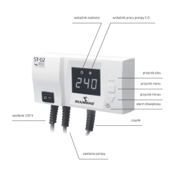 Sterownik pompy centralnego ogrzewania CO LED ST-02 DIAMOND