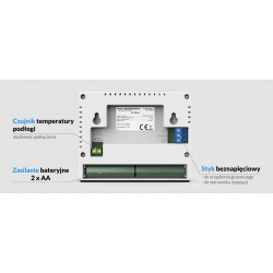 TECH Przewodowy regulator pokojowy dwustanowy  (panel przedni ze szkła) biały ST-292 v3