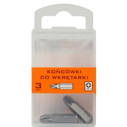 Końcówki do wkrętarki 25mm 3szt. PZ3