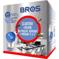 Elektro + płyn na muchy, komary i mrówki 3w1 BROS