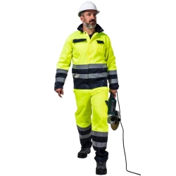 Spodnie ostrzegawcze robocze, letnie, żółte XL LAHTI PRO