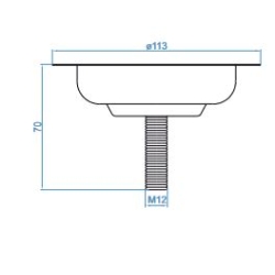 Sitko zlewozmywakowe fi113 śruba 4,5cm korek cedzak INTER-SANO