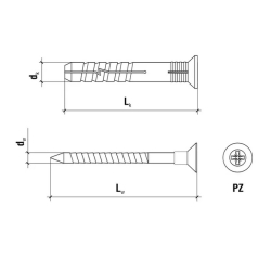 Kołki szybkiego montażu Nylon, PZ-2, PZ-3 6x60 (40szt.) WKRĘT-MET