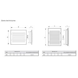 Osłona metalowa skośna 165x165 mm z siatką, grafit VENTIKA