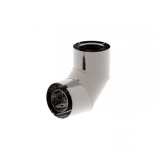 Kolano dwuścienne 80/125 90st SREBRNE SPIROFLEX