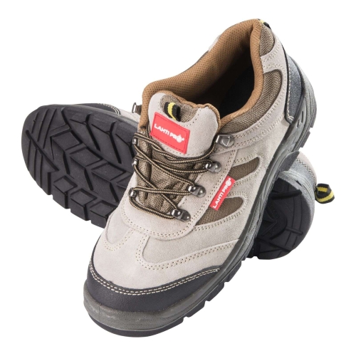 Półbuty zamszowe/Oxford,stalowy podnosek, beżowe-khaki 42 LAHTI PRO