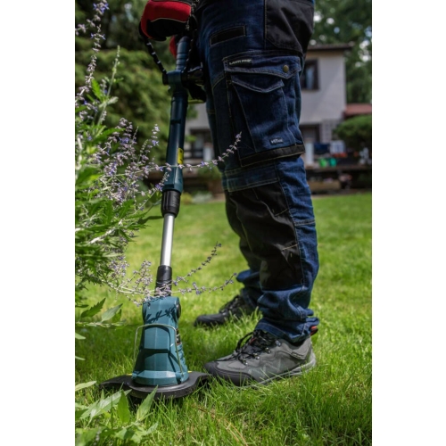 Półbuty zamszowe szaro-czerwone, stalowy podnosek 44 LAHTI PRO