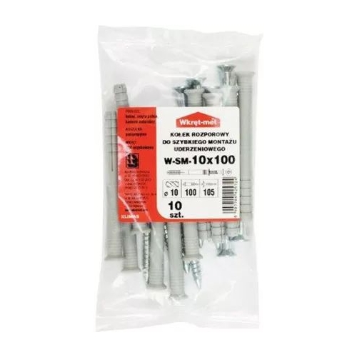 Kołki szybkiego montażu Nylon, PZ-2, PZ-3 10x100 (10szt.) WKRĘT-MET