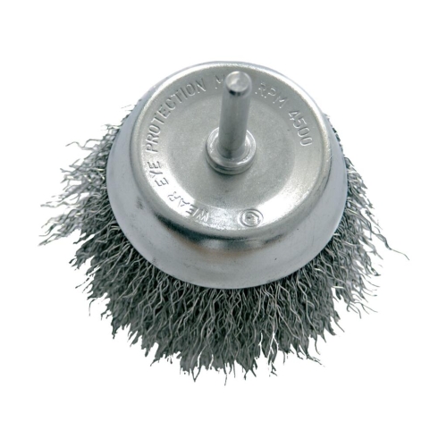 Szczotka doczołowa z drutu falowanego 60mm trzpień 6mm PROLINE