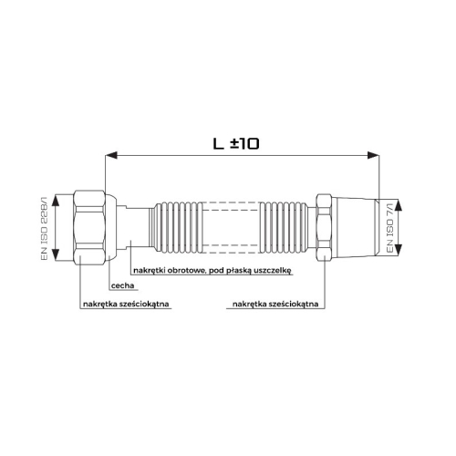 Wężyk rozciągliwy do wody 1/2