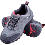 Półbuty zamszowe, szaro-czerwone, stalowy podnosek 45 LAHTI PRO