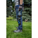 Półbuty zamszowe, szaro-czerwone, stalowy podnosek 45 LAHTI PRO