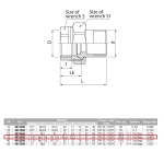 TWIST Śrubunek mosiężny (wersja krótka) L 65,5 mm 5/4